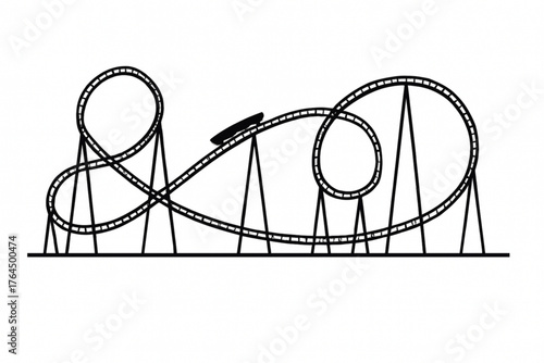 Thrilling roller coaster ride with twists, loops, and drops promises exhilarating fun and adventure for all thrill seekers at the amusement park.