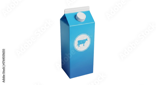 Fresh Milk Carton Dairy Nutrition Healthy Breakfast Farm Fresh Dairy Product Beverage 3D Render Calcium Rich Wholesome