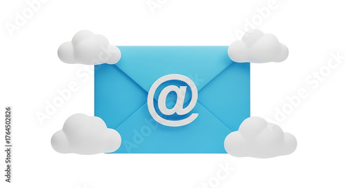 Email Message Delivery Illustration Cloud Computing Mailbox Communication Digital Email Service Correspondence 3D