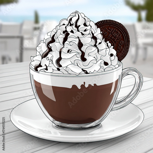 Hot Chocolate, coloring pag...