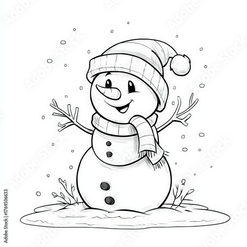 Coloring Page of a Simple S...