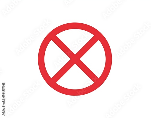 Red circle with an 