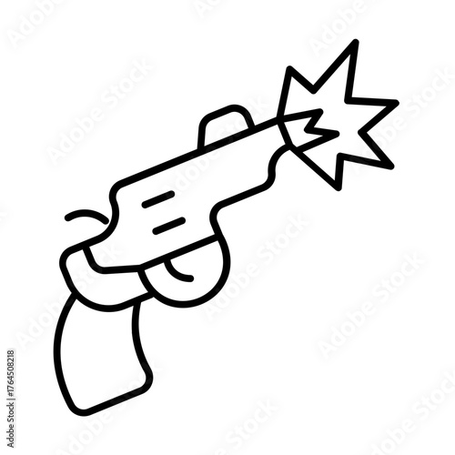 gun shots icon with thin style