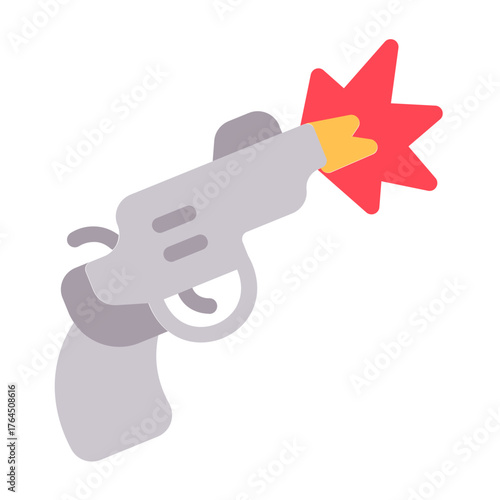 gun shots icon with flat style