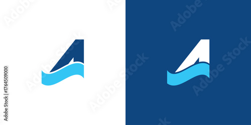 Modern and strong letter A initials logo design