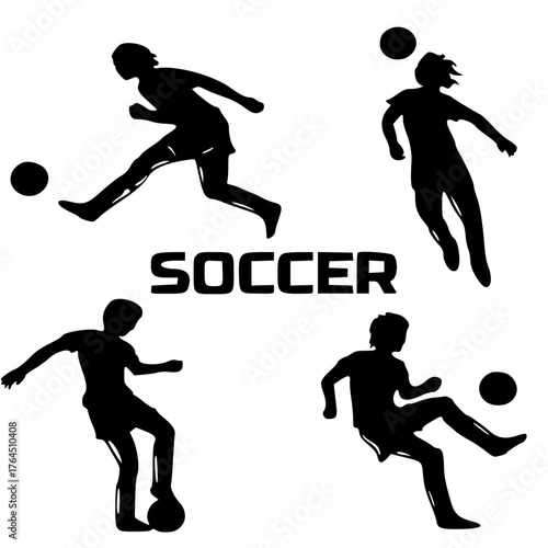 Silhouette football player's