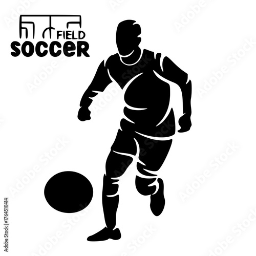 Silhouette football player's