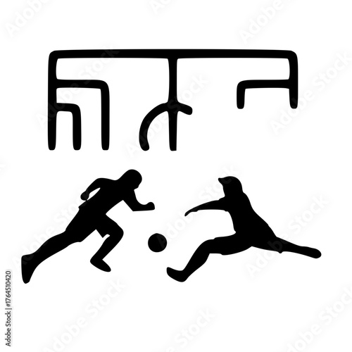 Silhouette football player's