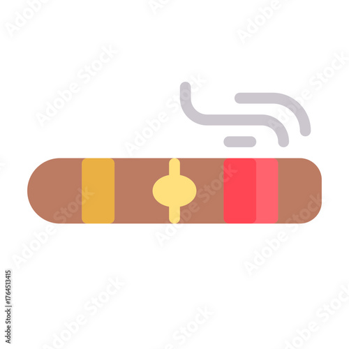 cigarette icon with flat style