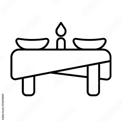 banquet icon with thin style