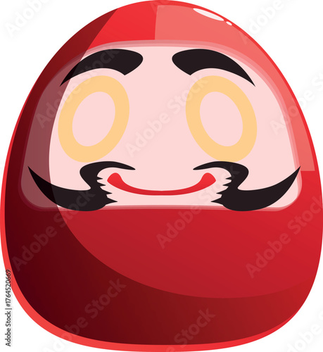 Traditional japanese daruma doll bringing fortune and success