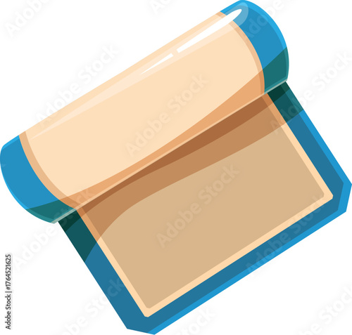 Rolled baking paper with blue border, perfect for baking cookies, pastries, and other delicious treats