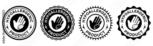 Hypoallergenic Product Badge Label Design Safe Skin Icon Stamp