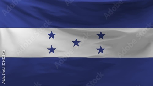 Honduras flag is waving in the wind.