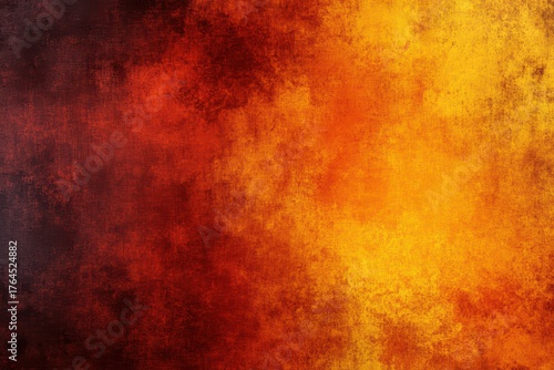 Dynamic abstract background with fiery orange hues and dark accents creates a textured masterpiece.