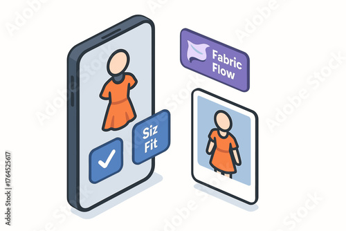 Male clothing app interface with size and fit options for virtual shopping