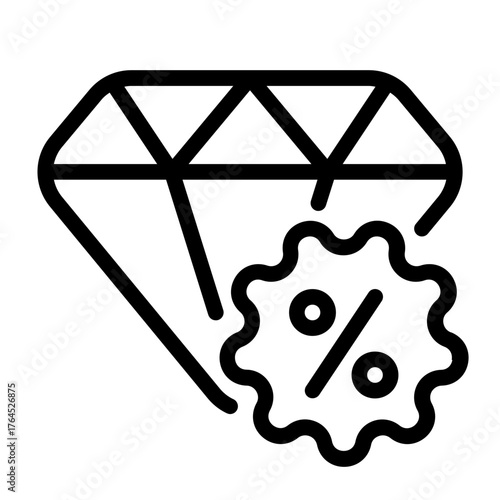 vip sale icon with line style