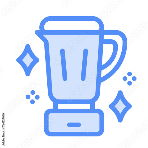 new blender icon with lineal color style