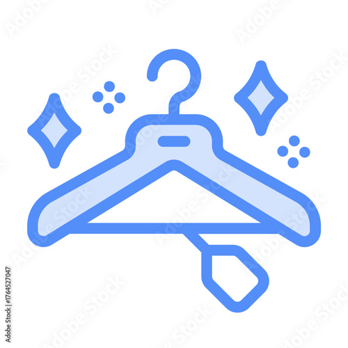 new clothes icon with lineal color style