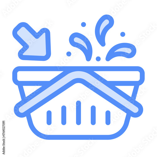 shopaholic icon with lineal color style