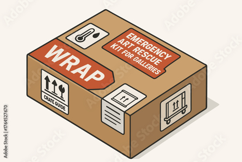 Emergency art rescue kit for galleries: protective packaging and handling guide