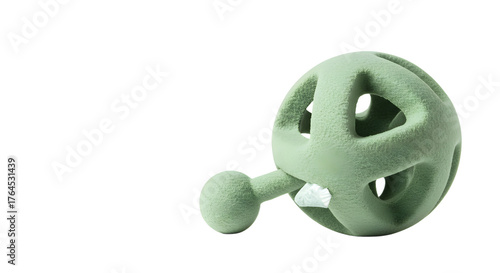 BABY TOYS - Green interactive cat toy with bell for playful pets, designed to keep cats entertained and active