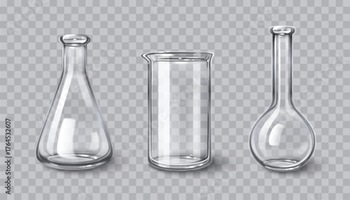Glass test tubes with blue chemical liquid are isolated in a science laboratory for medical research and analysis