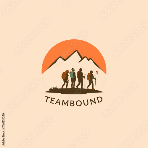 Teamwork and adventure create powerful bonds with a mountain backdrop for outdoor exploration