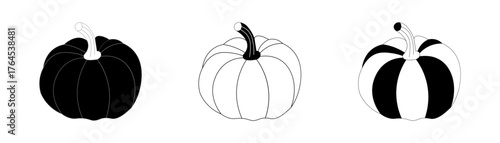 set of  pumpkins