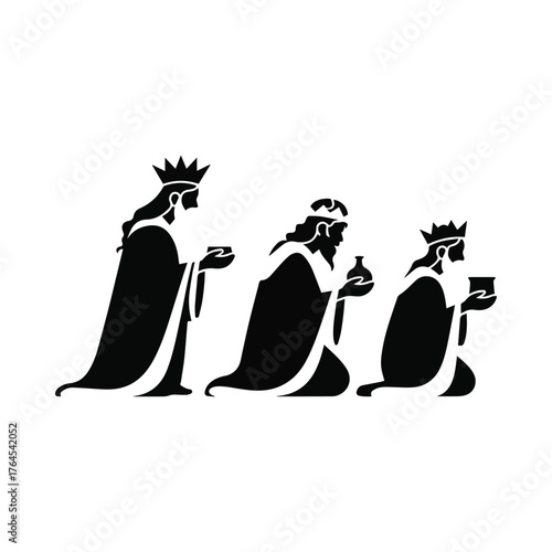 Three Wise Men Nativity Silhouette kings magi