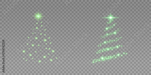 Golden Winter Spruce Glitter Overlay.Christmas Tree Sparkle