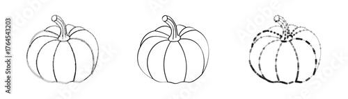set of  pumpkins