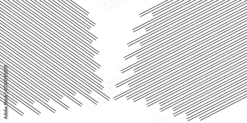 Black radial comics style lines isolated on white background. speed abstract. Vector illustration
