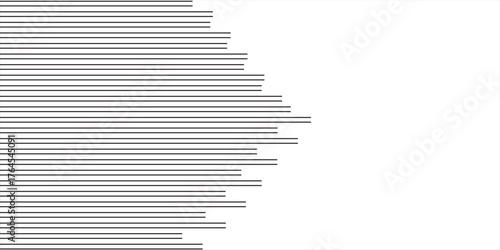 Black radial comics style lines isolated on white background. speed abstract. Vector illustration