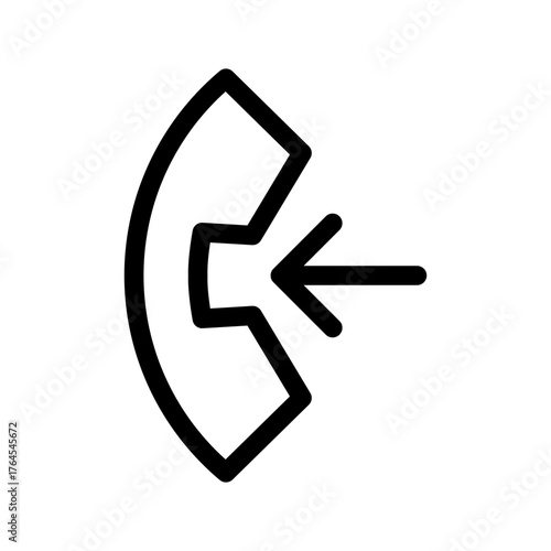 Incoming Call Icon Vector Symbol Design Illustration