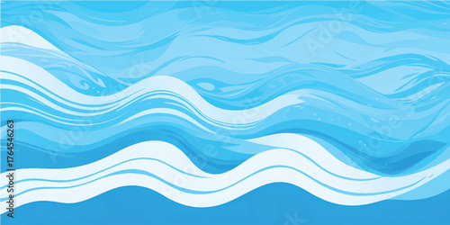 Abstract seamless blue wave pattern vector illustration for modern backgrounds and wallpaper design