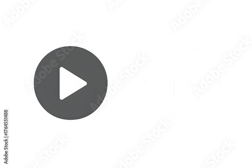 Two play button icons solid and outline isolated on transparent background Free Download Two play button icons solid and outline isolated on transparent background - GFXLoad