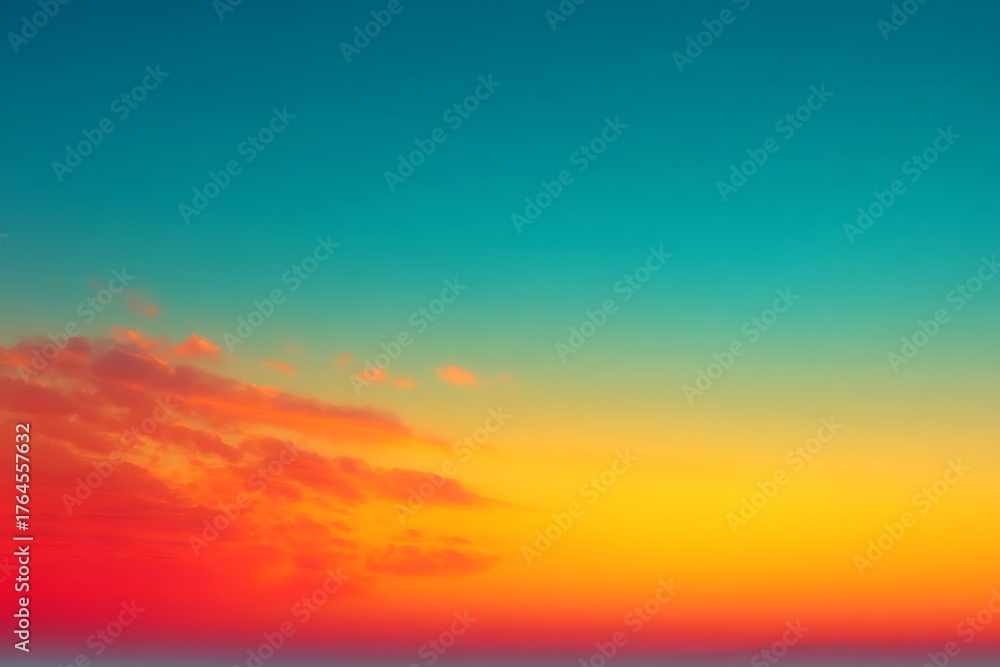 Obraz premium Blue orange gradient sky background for design