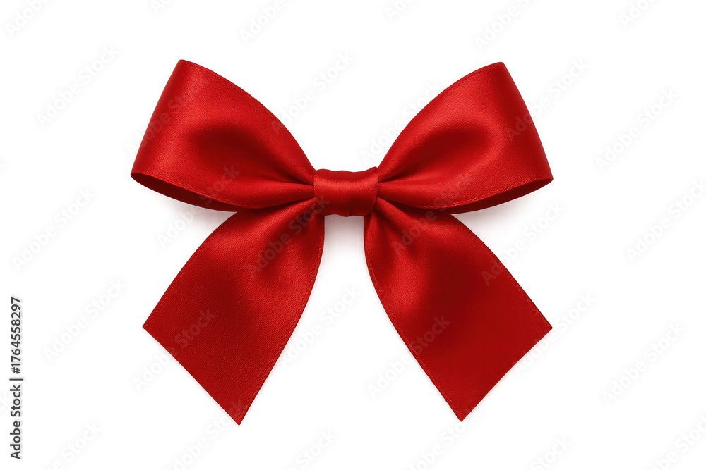 Fototapeta premium Red bow on transparent background, symbolizing celebration, gift giving, and festive occasion decoration