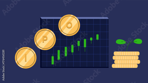 Initial public offering market illustration