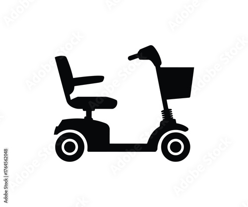 Vector mobility scooter isolated on a clean background