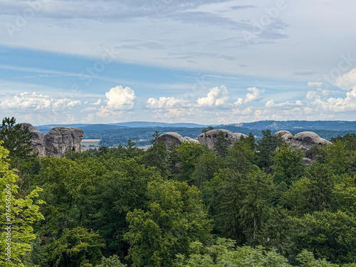 Prachov Rocks sandstone formations in Bohemian Paradise, Czech Republic