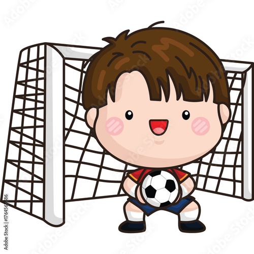 a vector of a goalkeeper