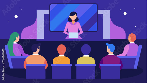 A livestreaming panel discussion taking place in an immersive digital environment with audience participation via chat.