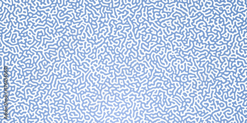 Abstract Reaction-diffusion Turing pattern natural texture blue gradient color scheme. Linear design with biological shapes. Organic lines Memphis. abstract truing organic wallpaper design, vector. 