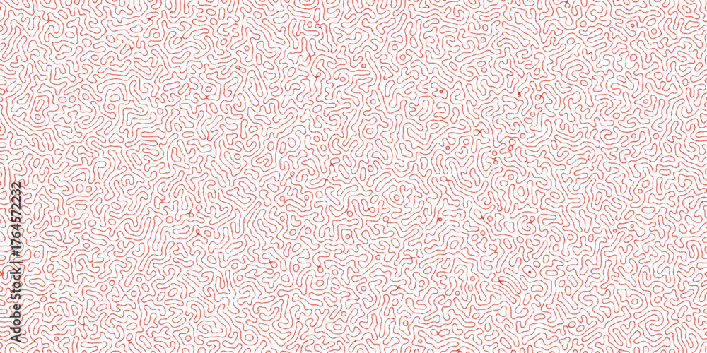 Fototapeta premium Turing Abstract Pattern, suitable for any business. White and red color diffusion reaction seamless pattern. abstract Reaction-diffusion or Turing pattern formation, coral reef, natural texture. 