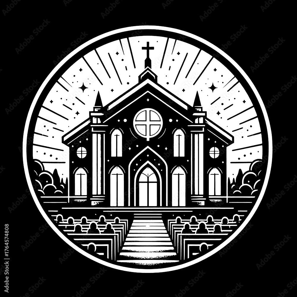 Fototapeta premium silhouette of the cathedral