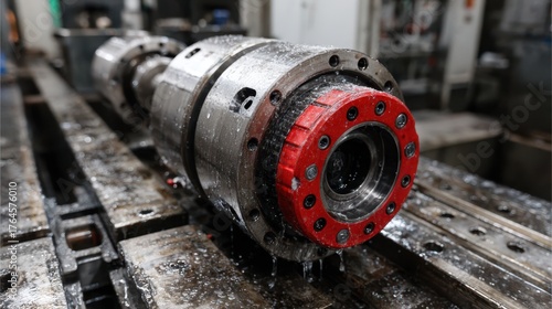 Industrial metal cylinder w...