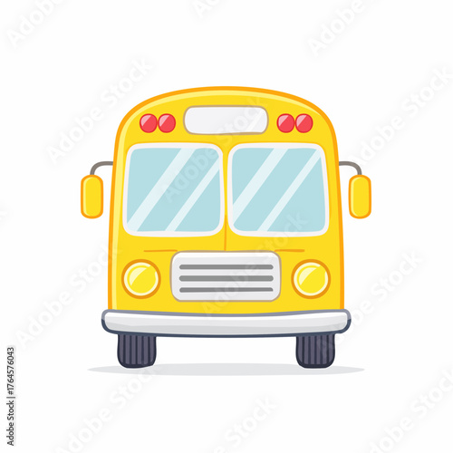Bright yellow school bus ready for educational adventures, transporting students safely and cheerfully to school and fun destinations.