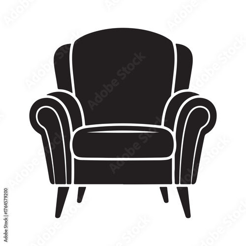 Comfortable armchair isolated on white background